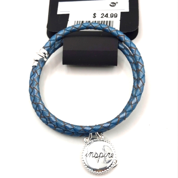 RSVP New Bangle Bracelet Leather with Charms - Picture 3 of 7